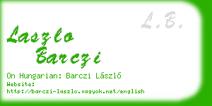 laszlo barczi business card